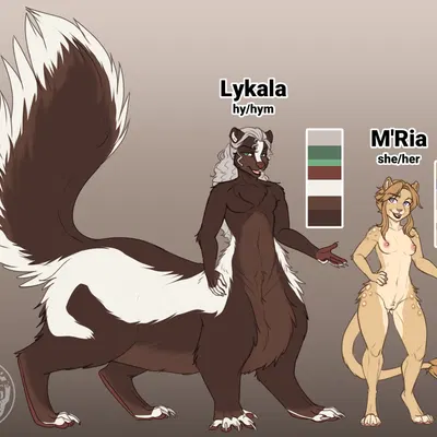 lykala (thecatnamedfish), m'ria (thecatnamedfish) (chakona space, star trek) created by thecatnamedfish