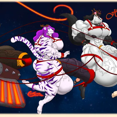 midaras, sexywhitetiger, wolfie canem (christmas, nintendo) created by centaurus