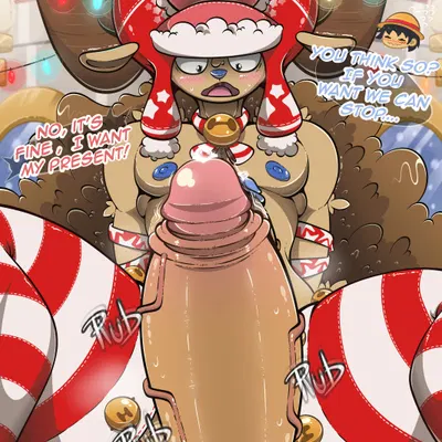 monkey d. luffy, tony tony chopper, tony tony chopper (horn point form) (christmas, one piece) created by mrt0ony