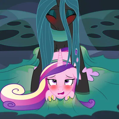 princess cadance (mlp), queen chrysalis (mlp) (friendship is magic, hasbro) created by badumsquish