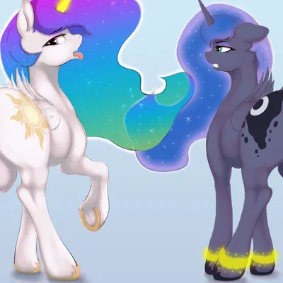 princess celestia (mlp), princess luna (mlp) (friendship is magic, hasbro) created by index 3