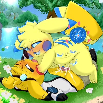 prof pikachu, sparkchu (nintendo, pokemon) created by sparkchu01