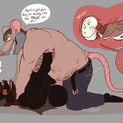 professor padraic ratigan, swoop (batgender) (disney, the great mouse detective) created by raccoon garbage