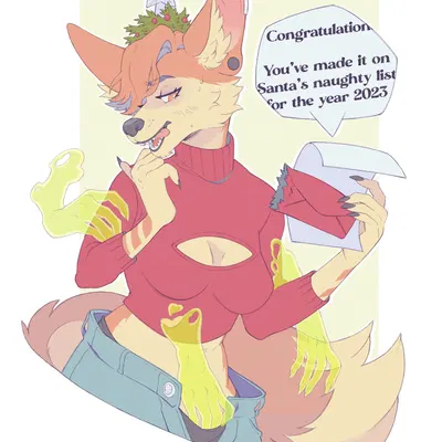 puck (puckfennec) (christmas) created by sofftiddies
