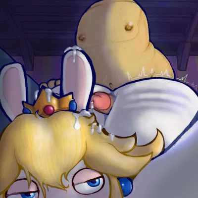 rabbid peach (mario bros, mario plus rabbids kingdom battle) created by bajaboobey