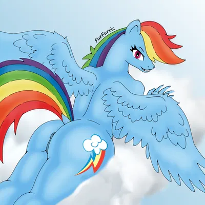 rainbow dash (mlp) (friendship is magic, hasbro) created by furfurric