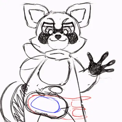 rambley raccoon (indigo park) created by coffeeblend108