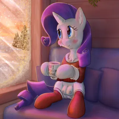 rarity (mlp) (christmas, friendship is magic) created by callichrome