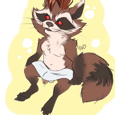 rocket raccoon (guardians of the galaxy, marvel) created by tbid