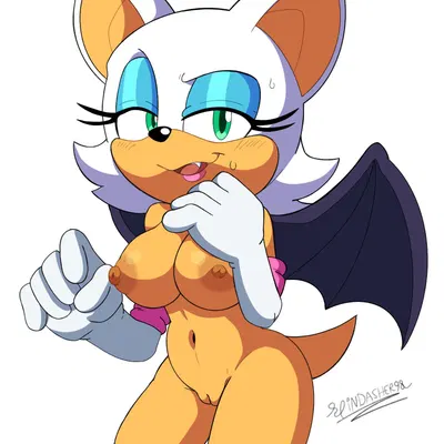 rouge the bat (sega, sonic the hedgehog (series)) created by spindasher98, third-party edit