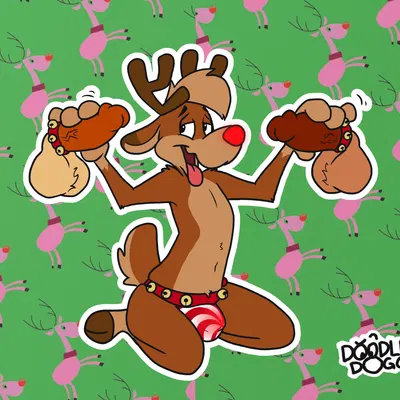 rudolph the red-nosed reindeer created by doodledoggy