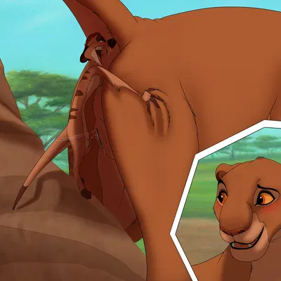 sarabi (the lion king), timon (disney, the lion king) created by backlash91