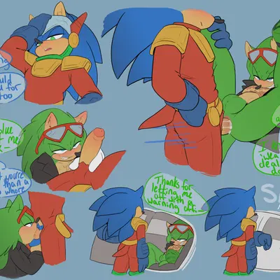 scourge the hedgehog, zonic the zone cop (archie comics, sega) created by hotcocopon