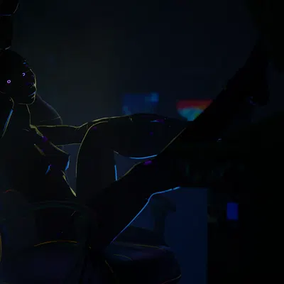 shadow bonnie (fnaf) (five nights at freddy's, five nights at freddy's 2) created by hswlls