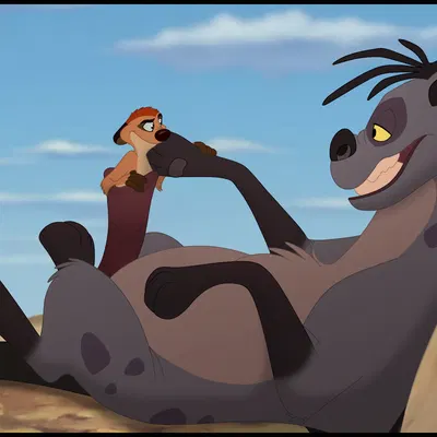 shenzi (the lion king), timon (disney, the lion king) created by kaion