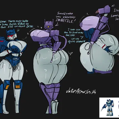 shockwave (transformer), soundwave (hasbro, takara tomy) created by jakearmorsmith