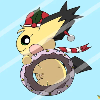 sparkette pichu, spiky-eared pichu (christmas, nintendo) created by pichu90