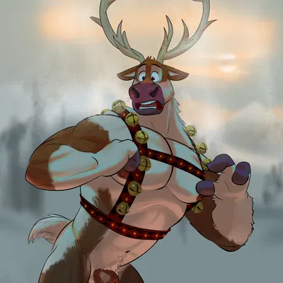 sven (frozen) (christmas, disney) created by glass0milk