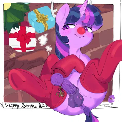 twilight sparkle (mlp) (christmas, friendship is magic) created by magnetstuff
