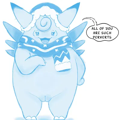 warm style clefable (nintendo, pokemon) created by j.a.d