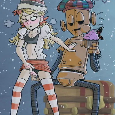 wendy carter, wx-78 (don't starve, klei entertainment) created by littlestfuzz