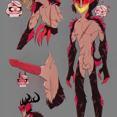 alastor (hazbin hotel), charlie morningstar (hazbin hotel, hellaverse) created by katorishimatsu