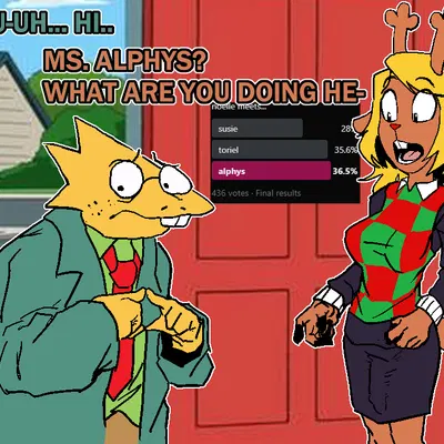 alphys, noelle holiday (deltarune, family guy) created by general proton