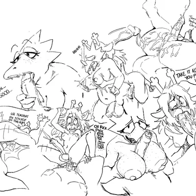 alphys, noelle holiday (deltarune, undertale (series)) created by general proton