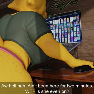 alphys, undyne (e621, snapchat) created by neondonut