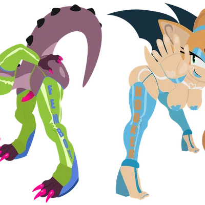 ambrose the kobold, veyaka the bat created by metalslay3rs