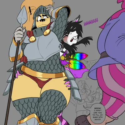 amelia steelheart, pixie (pixiemuledonkey), rhino guard (disney, robin hood (disney)) created by pixiemuledonkey