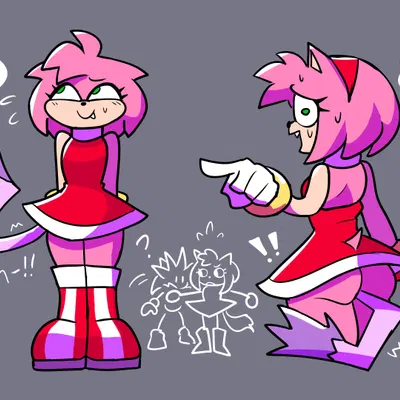 amy rose, blaze the cat, silver the hedgehog (sega, sonic the hedgehog (series)) created by opisvore