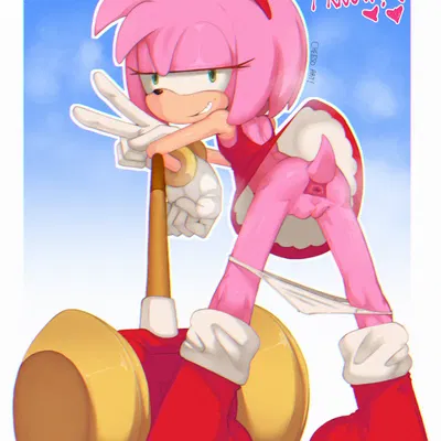 amy rose (sega, sonic the hedgehog (series)) created by cheesoart