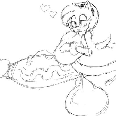 amy rose (sega, sonic the hedgehog (series)) created by trashybag