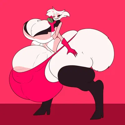 angel dust (hazbin hotel, hellaverse) created by blizynx