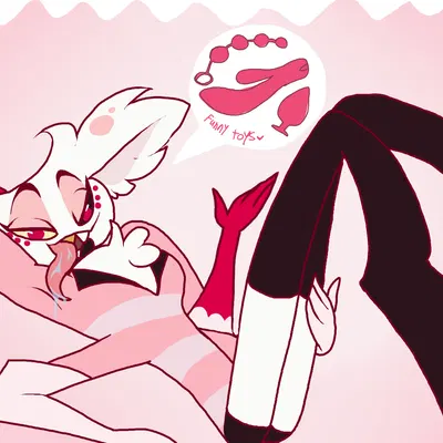 angel dust (hazbin hotel, hellaverse) created by sparkplugusa