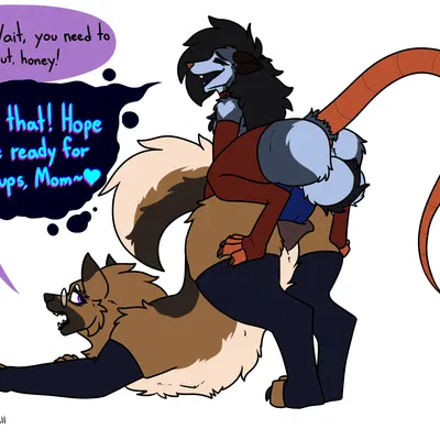 angela (redgreenfluffball), zach snowfox created by redgreenfluffball