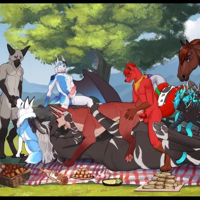 angell (angellsview3), dust (dusty170), ezra (trashy panda) (mythology, nintendo) created by angellsview3