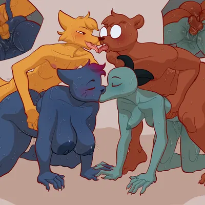 angus delaney, bea santello, gregg lee (night in the woods) created by kaboozey