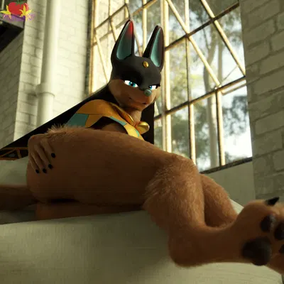 anubis (furromantic), terra (furromantic) (palworld, pocketpair) created by marianokun