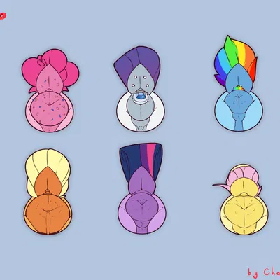 applejack (mlp), fluttershy (mlp), pinkie pie (mlp) (friendship is magic, hasbro) created by chapaevv