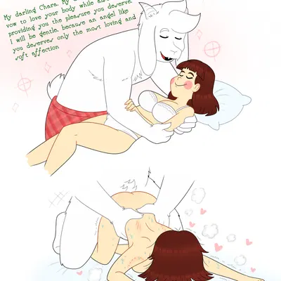 asriel dreemurr, chara (undertale) (undertale, undertale (series)) created by rainy morning