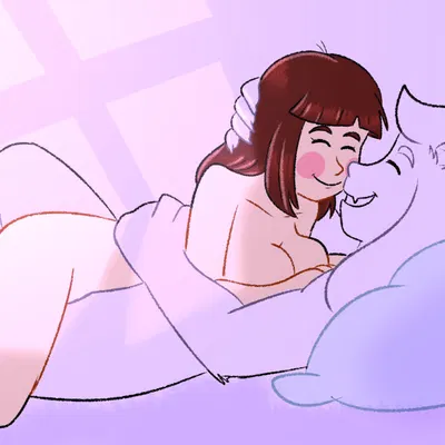 asriel dreemurr, chara (undertale) (undertale, undertale (series)) created by rainy morning