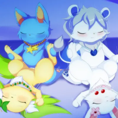 aussie (aussieafterdark), granite (jewelpet), peridot (jewelpet) (jewelpet, sanrio) created by plushcrochet