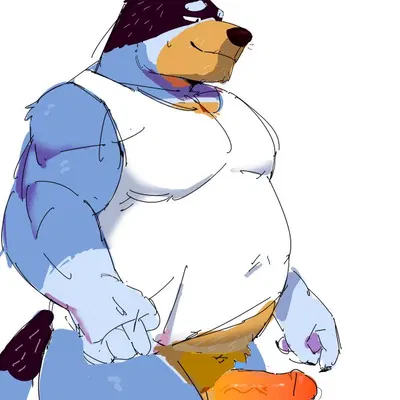 bandit heeler (bluey (series)) created by artxtcy
