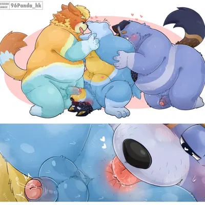 bandit heeler, radley heeler, stripe heeler (bluey (series)) created by 96panda