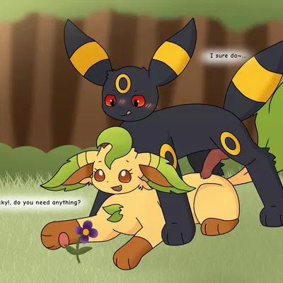 black (eeveelution squad), leaf (eeveelution squad) (eeveelution squad, nintendo) created by esleafy