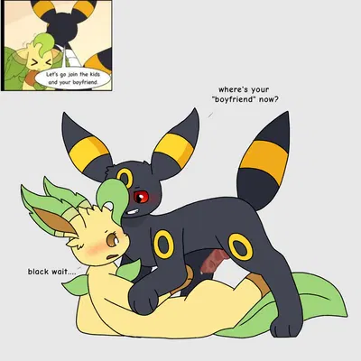 black (eeveelution squad), leaf (eeveelution squad) (eeveelution squad, nintendo) created by leafy green