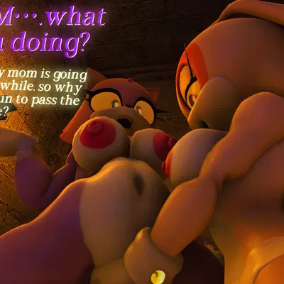 blaze the cat, cream the rabbit (sega, sonic the hedgehog (series)) created by fivesfm (artist)