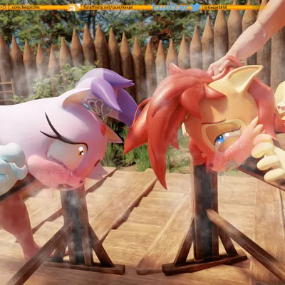 blaze the cat, sally acorn (archie comics, sega) created by kespr